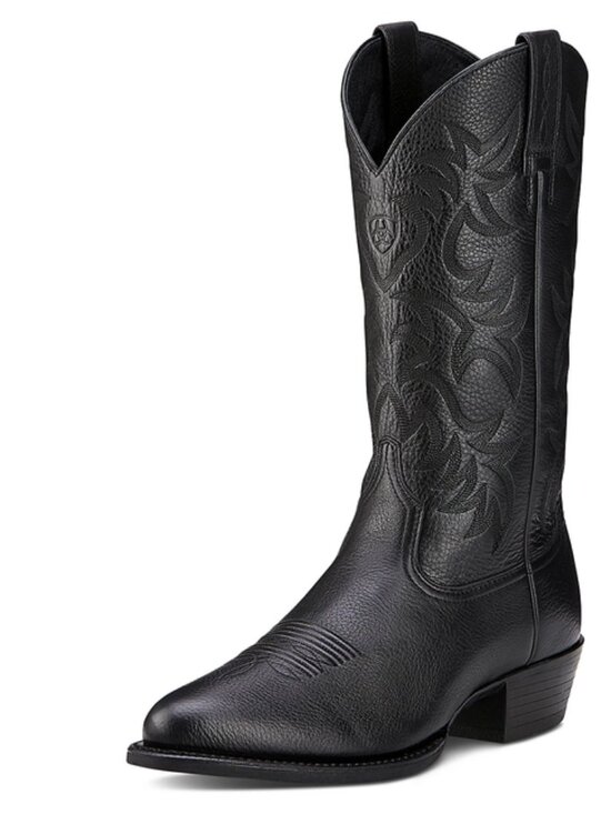 Ariat mens Size 13D Heritage R Toe Western Boots Style 10002218 black leather main image 9